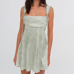 For Love & Lemons Holland Mini Dress M / Green